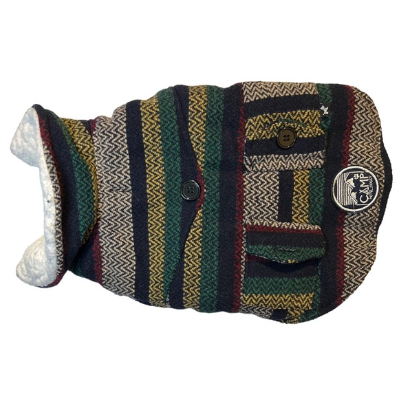 🐾❤️👀 The CUTEST dog sweater / jacket. Colorful, so dang cute!! Very warm. XS - Picture 2 of 6